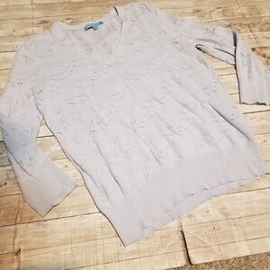 Antonio Melani light smokey blue long sleeve knitted pullover sweater